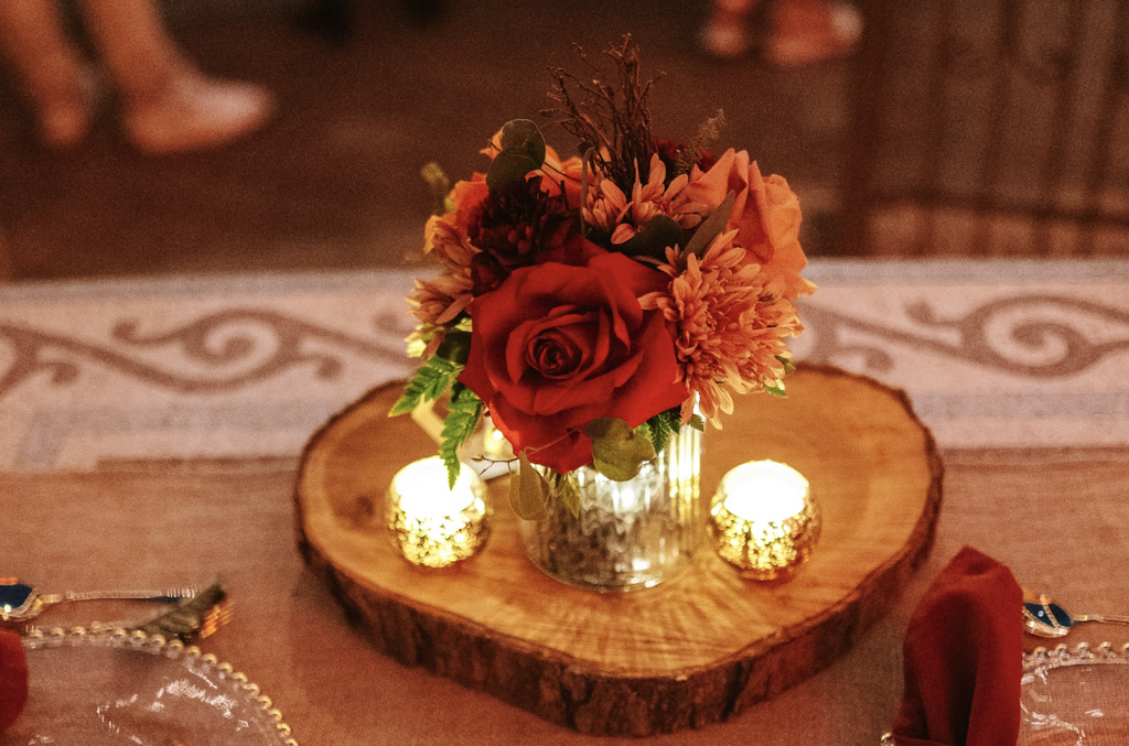 Centerpiece Stand - Mahogany Wood 