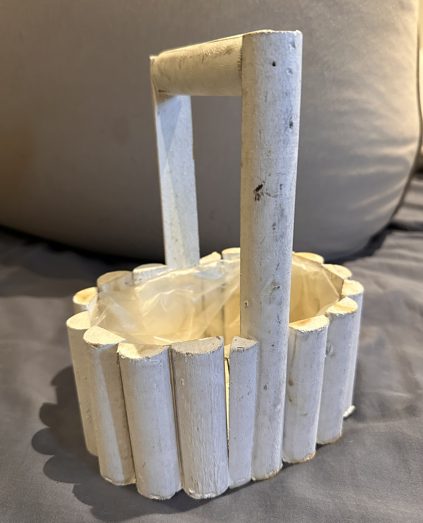 Flower Girl Basket - white