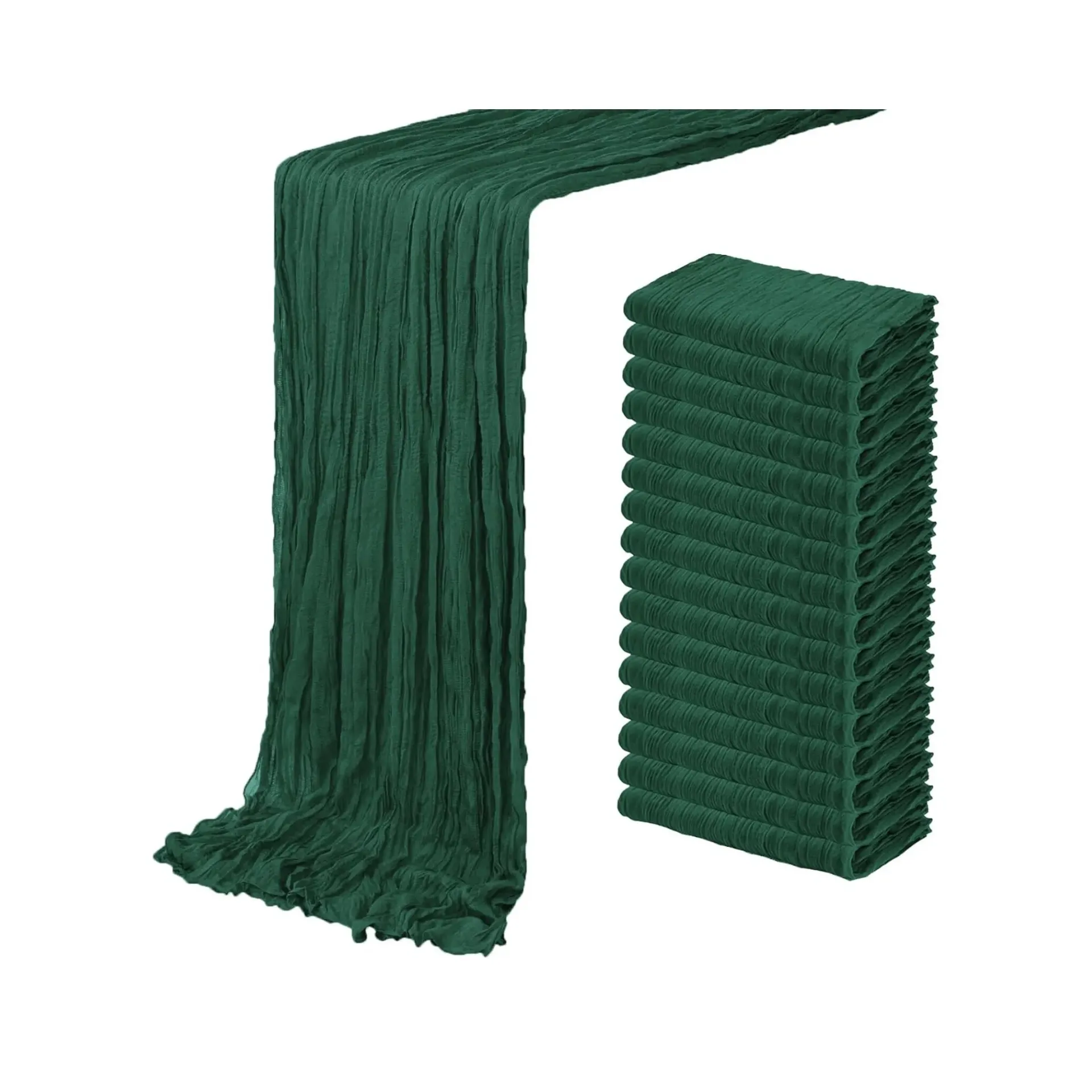 Table Runner Cheesecloth (35x120 Inch): Dark Green