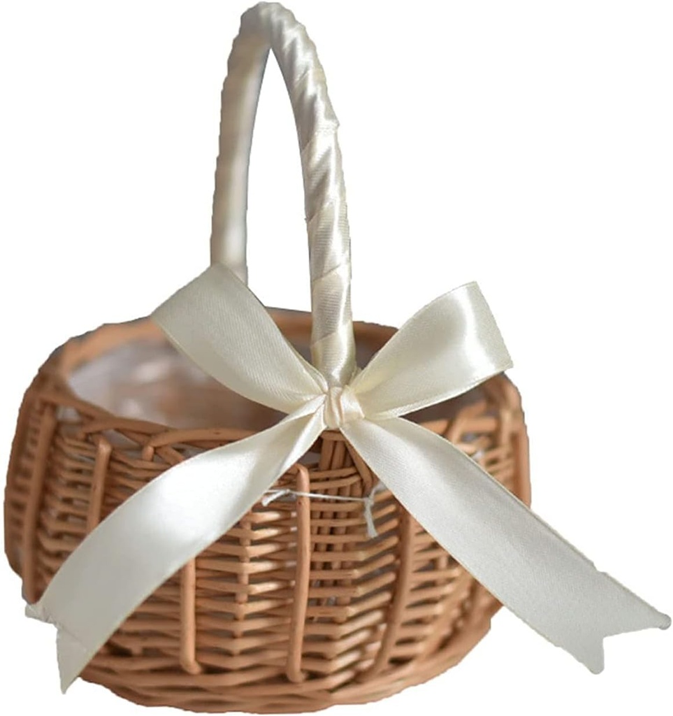 Flower Girl Basket - Wicker Rattan