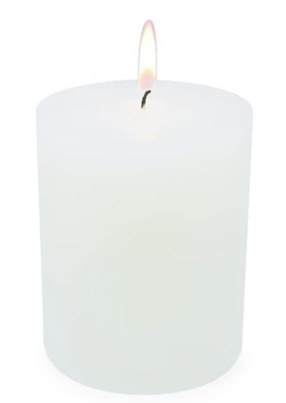Pillar Candles (3x4 Inch) - White