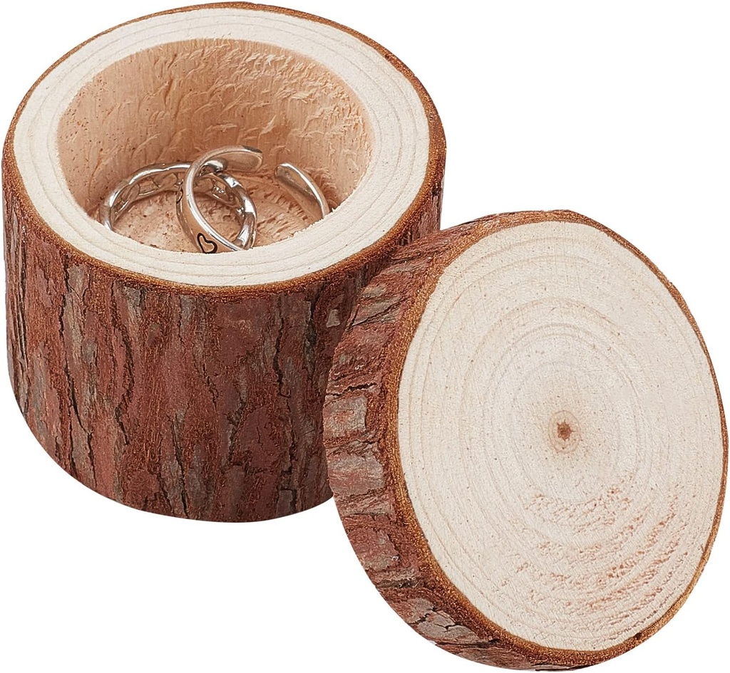 Ring Box - Round Wooden