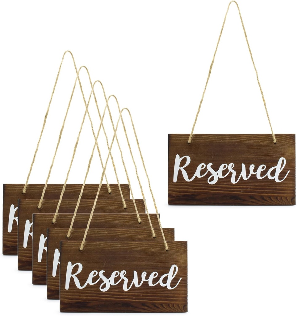 Hanging Wooden Reserved Signs