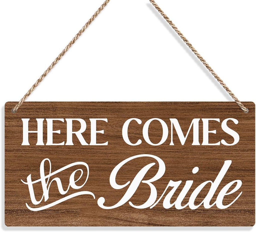 Wedding Signs: Here Comes the Bride (12x6 Inch)
