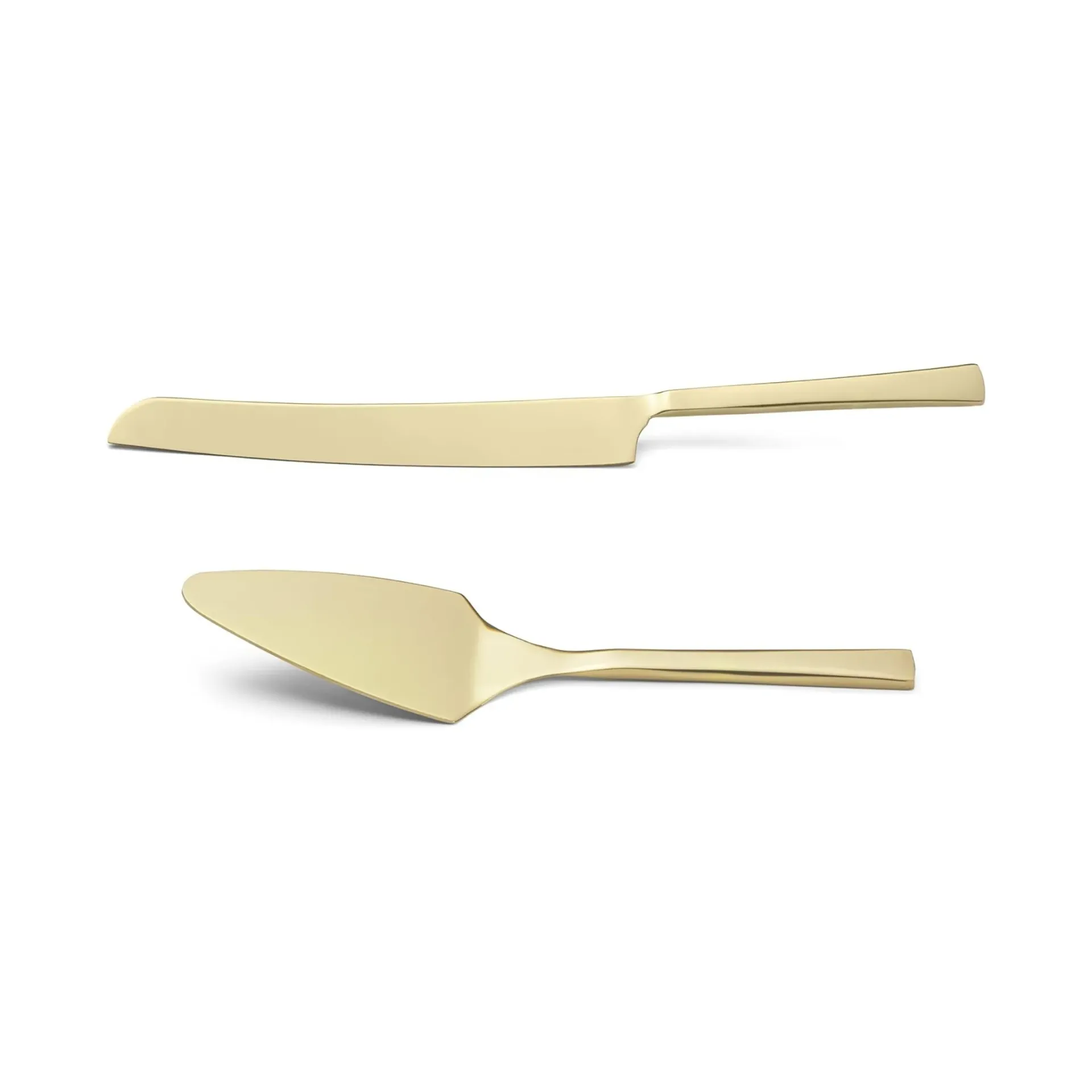 Cake Knife and Server Set - Champagne Gold